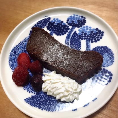 DAISOの紙製パウンドケーキ型（L）で作りました。
美味しくて夫にも大好評でした♪
すごく簡単だったので、またつくります。
素敵なレシピありがとうございます♡